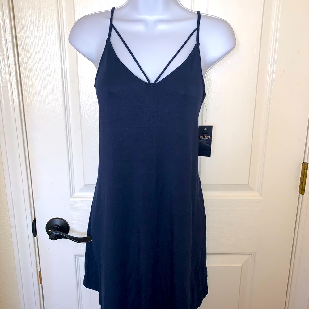 🌹New Hollister navy blue swing dress